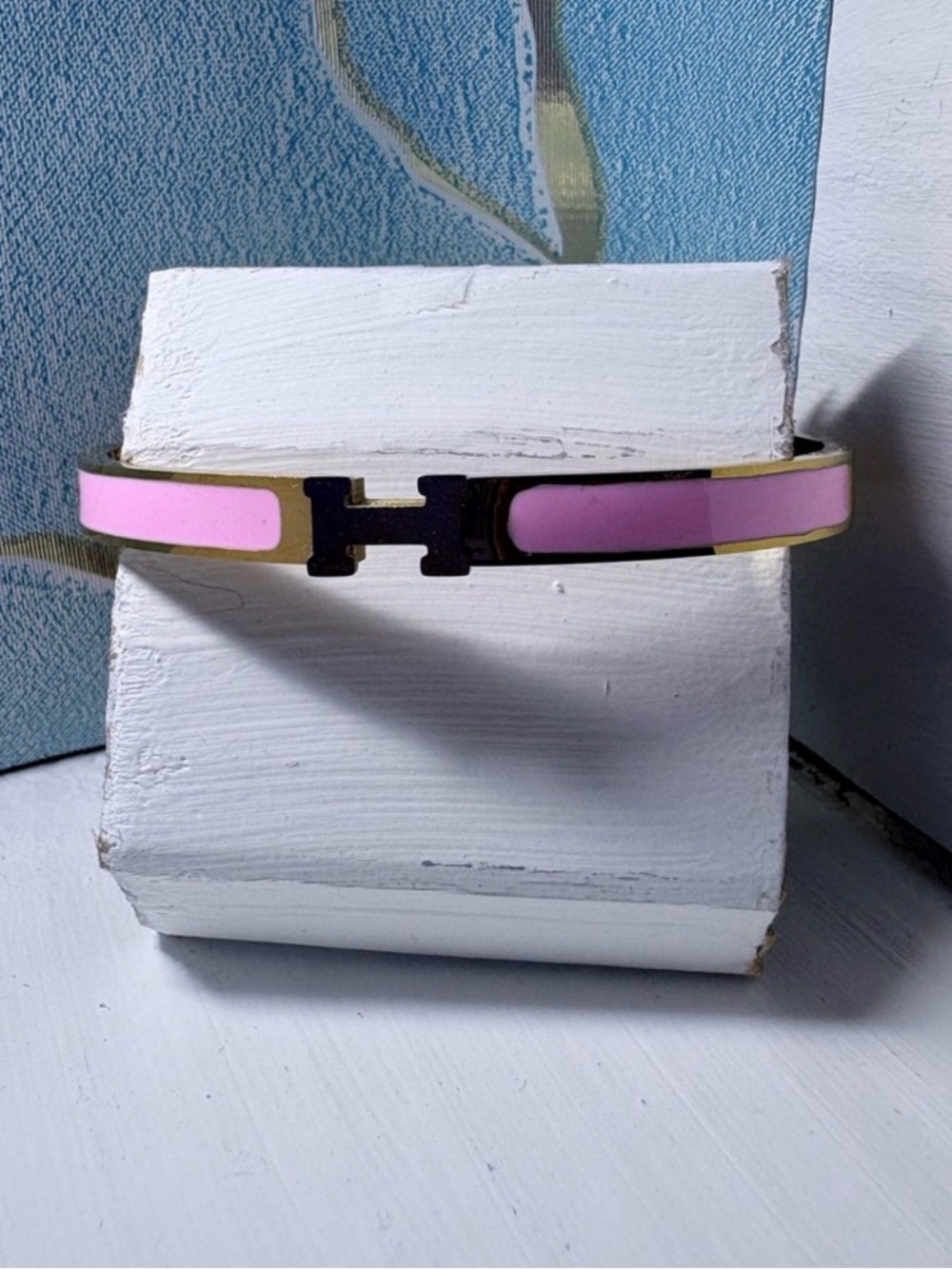 Pink Enamel Bangle Bracelet: Fashion Brand. NWOT